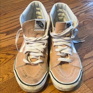 Vans High-Top Sneakers in Light pink and White